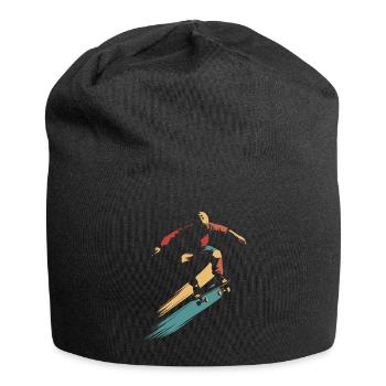 Skateboard Retro vintage Skating Skateboarding - Jersey-Beanie - Schwarz - Vorne