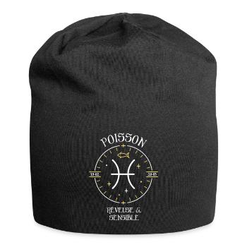 Du signe du Poisson - Rêveuse et sensible - Bonnet en jersey - noir - Devant