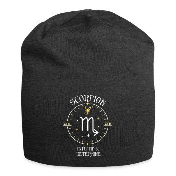 Du signe du Scorpion - Intuitif et déterminé - Bonnet en jersey - charbon - Devant