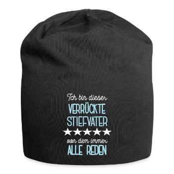 Verrückter Stiefvater Bonus Vater Papa Stiefpapa - Jersey-Beanie - Schwarz - Vorne