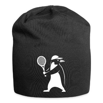 Minimalist Penguin Tennis Backhand Player - Jersey Beanie - black - Front