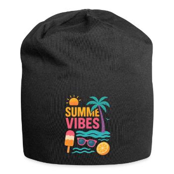 Ambiance estivale - Bonnet en jersey - noir - Devant