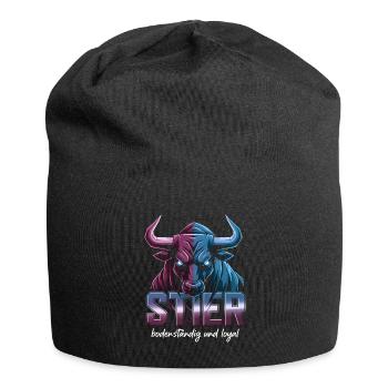 Taurus Zodiac Sign - Jersey Beanie - black - Front