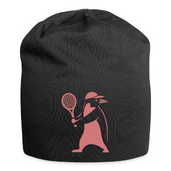 Minimalist Penguin Tennis Backhand Player - Jersey Beanie - black - Front