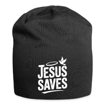 Jesus Saves - Jersey Beanie - black - Front
