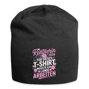 Rentnerin 2026 - Jersey-Beanie - Schwarz - Vorne