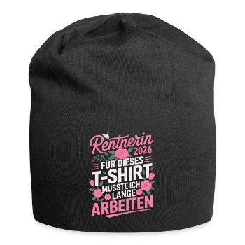 Rentnerin 2026  - Jersey-Beanie - Schwarz - Vorne