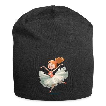 Ballerina dance in pastel pink - Jersey Beanie - charcoal grey - Front