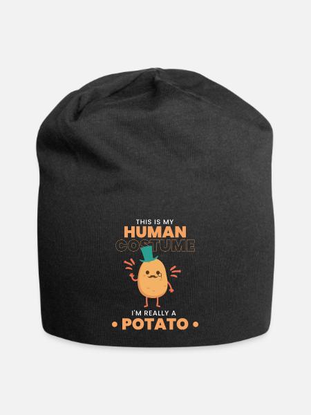 Potato Lover - Jersey Beanie - black