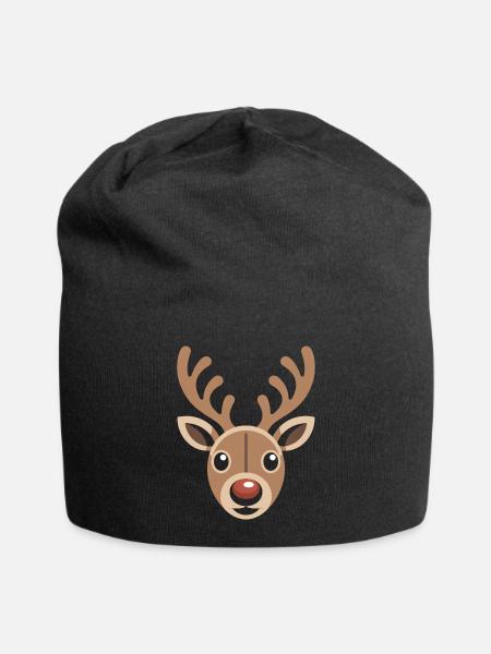 Rentier Ugly Christmas - Jersey-Beanie - Schwarz