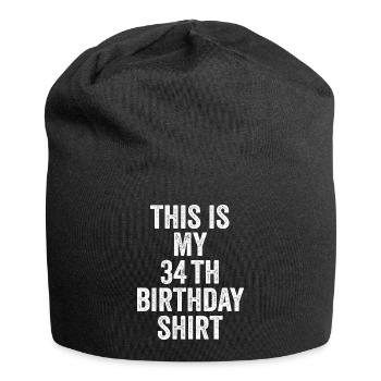34th Anniversary 34th Anniversary Gift - 34th Anniversary Gift - Jersey Beanie - black - Front