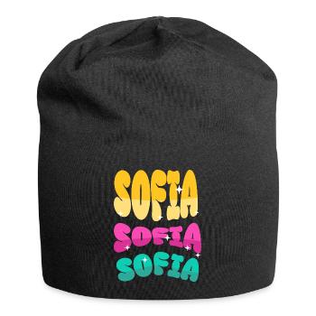 Nom de Sofia - Bonnet en jersey - noir - Devant