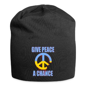 Donnez une chance à la paix – Symbole de paix en Ukraine Art maintenant - Bonnet en jersey - noir - Devant
