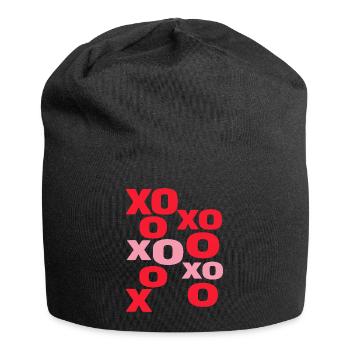 XO Liebesbriefe süße Valentinstag-Typografie - Jersey-Beanie - Schwarz - Vorne