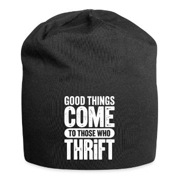 Good Things Come to Those Who Thirst - Jersey Beanie - black - Front