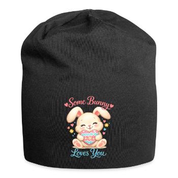 Some Bunny loves you - Jersey Beanie - black - Front