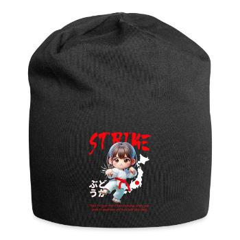 Chibi Karateheld Strike - Jersey-Beanie - Schwarz - Vorne