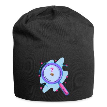 Searching for the brain with a magnifying glass - Jersey Beanie - black - Front