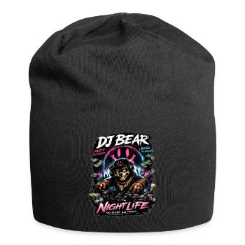 DJ Bear Nachtleben Orso Neon - Jersey-Beanie - Schwarz - Vorne