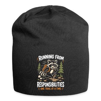 Fuir les responsabilités - Un sentier à la fois - Bonnet en jersey - noir - Devant