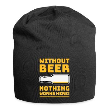 Sans bière, rien ne marche ici ! (BÛT UN DE PIS 3C) - Bonnet en jersey - noir - Devant