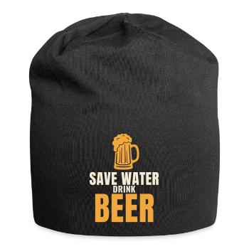 Save Water Drink Beer lustiger Bier Spruch - Jersey-Beanie - Schwarz - Vorne