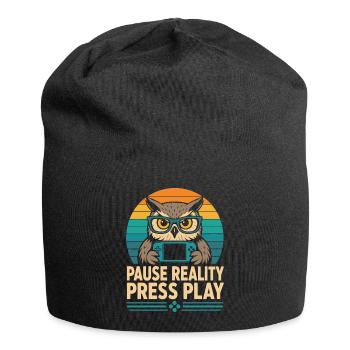 Break Reality Press Play Gamer Owl - Bonnet en jersey - noir - Devant