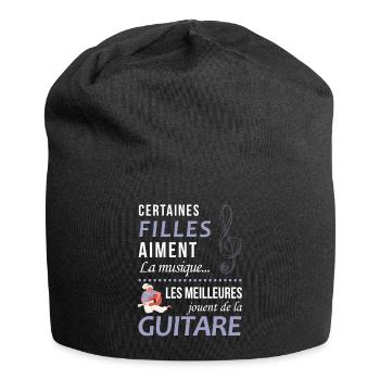 Certaines Filles Aiment La Musique Les Meilleur... - Bonnet en jersey - noir - Devant