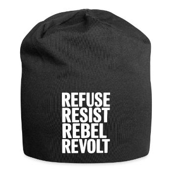 Refuse Resist Rebel Revolt - Jersey Beanie - black - Front