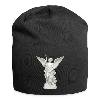 Winged Angel with Spear Illustration - Jersey Beanie - black - Front