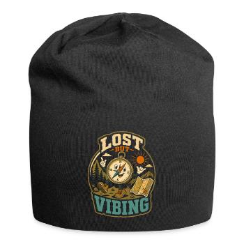 Lost But Vibing Wander Humor - Jersey Beanie - black - Front