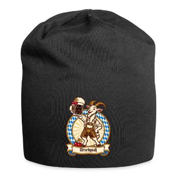 Kirschgoaß Geiß in Lederhose - Jersey-Beanie - Schwarz - Vorne
