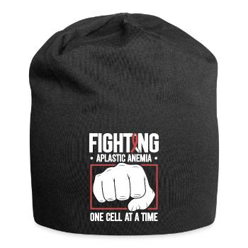 Aplastische Anämie Kämpfer - Zelle für Zelle - Jersey-Beanie - Schwarz - Vorne