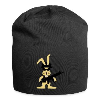 GI bunny punk (B, 3c) - Jersey-Beanie - Schwarz - Vorne