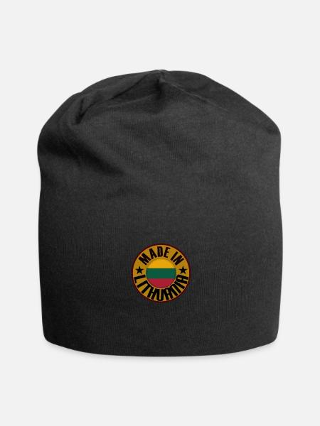 Litauen - Jersey-Beanie - Schwarz