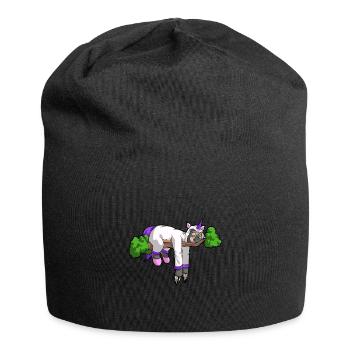 Unicorn Sloth Nap Funny animal gift shirt - Jersey Beanie - black - Front