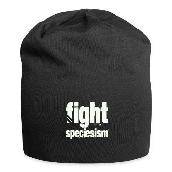 fight speciesism Kleidung für Tierrechte - Jersey-Beanie - Schwarz - Vorne