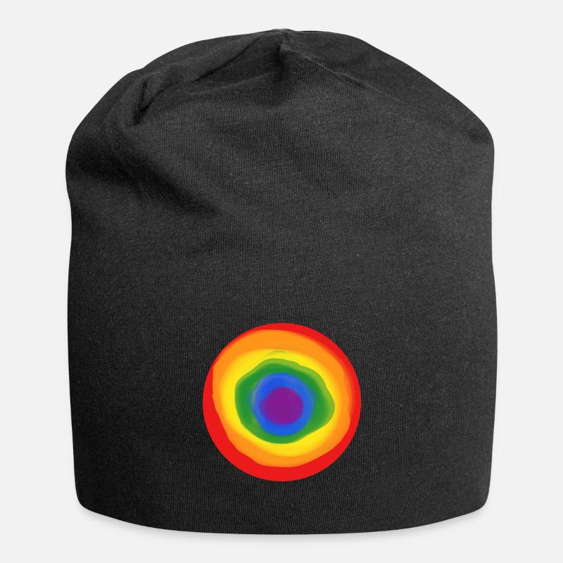 Evil Eye? No, Rainbow Eye ;) - Jersey Beanie - black