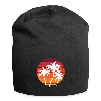 Strand Beach Summer Feeling Ferien Urlaub Reise - Jersey-Beanie - Schwarz - Vorne