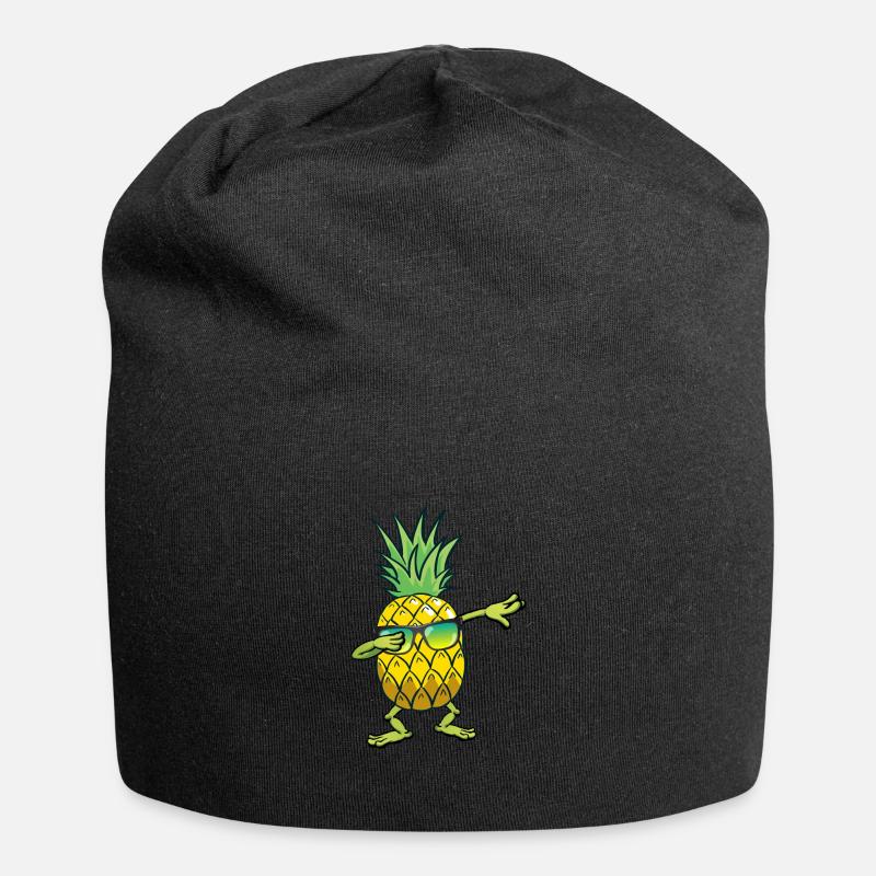 sommer ananas dab geschenk geschenkidee - Jersey-Beanie - Schwarz