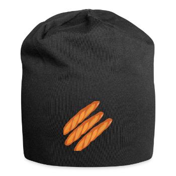 Idée cadeau nourriture Baguette France - Bonnet en jersey - noir - Devant
