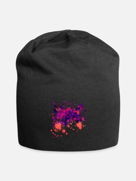 Farbspritzer Farbverlauf Bry - Jersey-Beanie - Schwarz