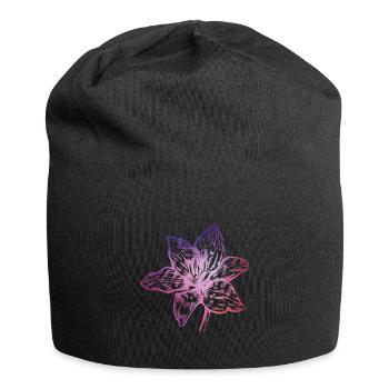 Edelweiß - Jersey-Beanie - Schwarz - Vorne