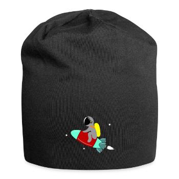 astronaut - Jersey-Beanie - Schwarz - Vorne