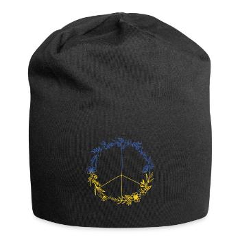 PEACE UKRAINE - Édition Florale - Symbole - Bonnet en jersey - noir - Devant
