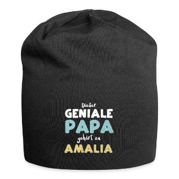 Dieser Geniale Papa Gehört Zu Am... - Jersey-Beanie - Schwarz - Vorne