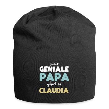 Dieser Geniale Papa Gehört Zu Cl... - Jersey-Beanie - Schwarz - Vorne