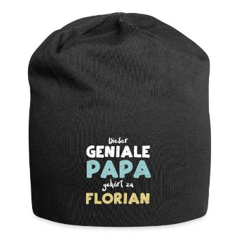 Dieser Geniale Papa Gehört Zu Fl... - Jersey-Beanie - Schwarz - Vorne