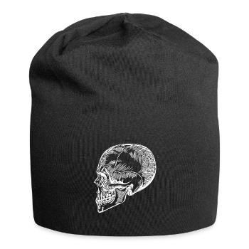 Schädel Knochen Halloween Totenkopf - Jersey-Beanie - Schwarz - Vorne