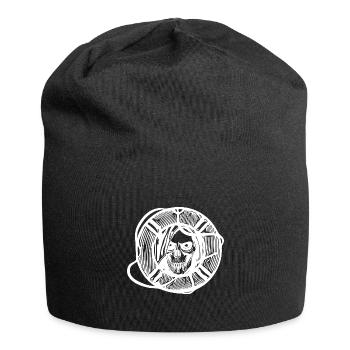 Rettungsring mit Totenkopf Bademeister Gesicht - Jersey-Beanie - Schwarz - Vorne